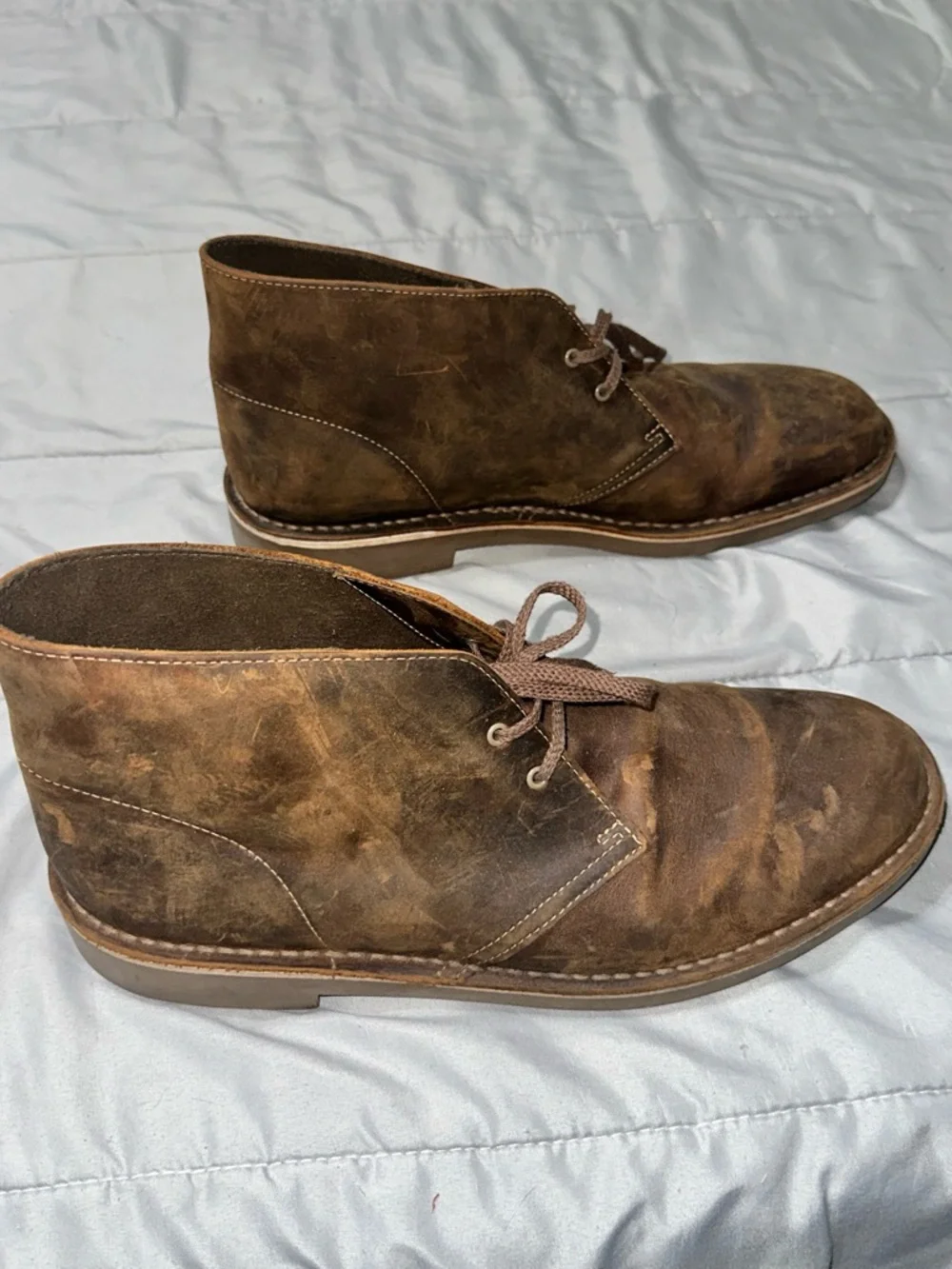 Clarks Bushacre Chukka Desert Boots Mens US 13 M Brown Leather Ankle Outdoor